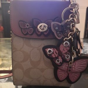 Coach Butterfly Phone Crossbody with Charms